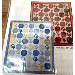 #148 Batiks In A Basket Quilt Pattern 65" X 74" By Cherrywood Quilt Design